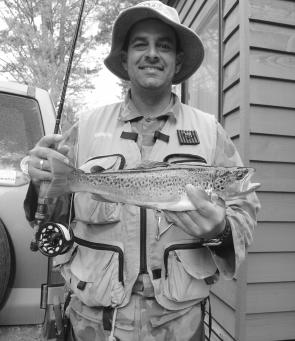 Tony Osborne caught this lovely brown in Lake Eucumbene on a Woolly Bugger in the early morning.